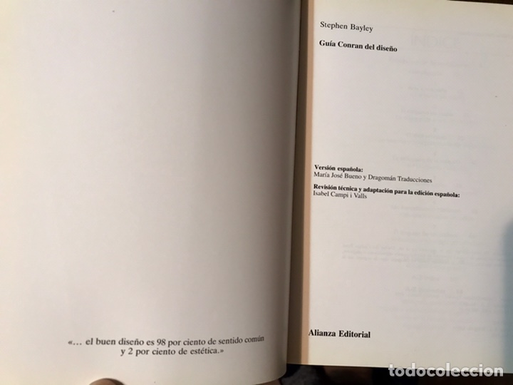 Libros de segunda mano: Gu&iacute;a Conran del dise&ntilde;o. Stephen Bailey. Alianza forma - Foto 3