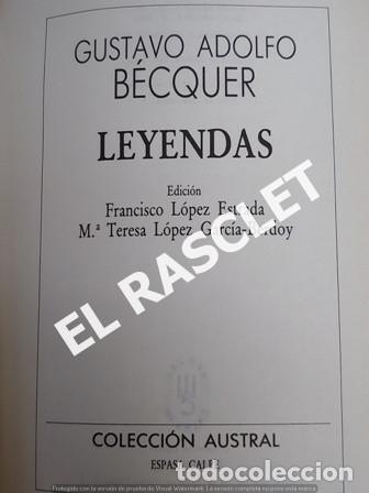 Libros de segunda mano: GUSTAVO ADOLFO BECQUER - LEYENDAS - Foto 2