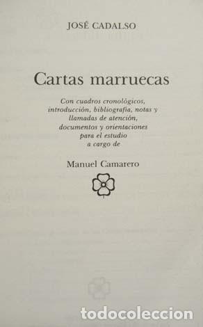 Libros de segunda mano: CADALSO, Jos&eacute;. Cartas Marruecas. 1984. - Foto 2
