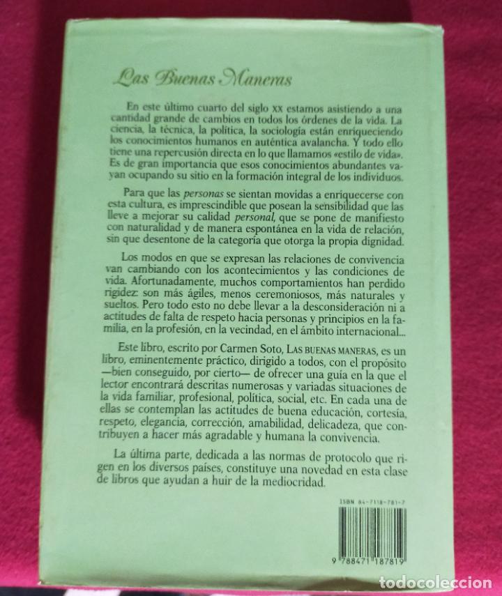 Libros de segunda mano: Las Buenas Maneras - Carmen Soto - Foto 2