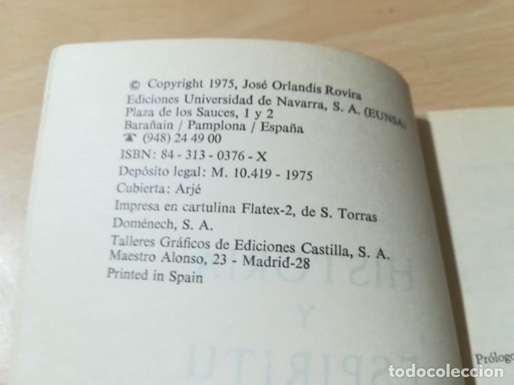Libros de segunda mano: HISTORIA Y ESPIRITU / JOSE ORLANDIS / EUNSA / ZESQ503 - Foto 6