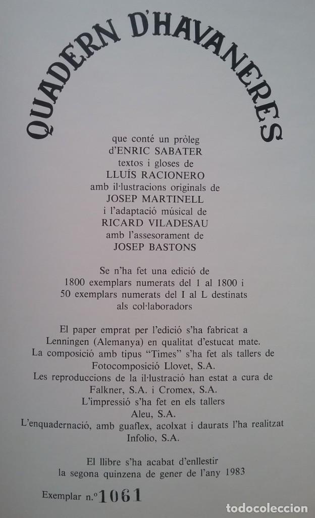 Libros de segunda mano: QUADERNS DHAVANERES TIRADA LIMITADA EDICI&Oacute;N NUMERADA DESCATALOGADA - Foto 2
