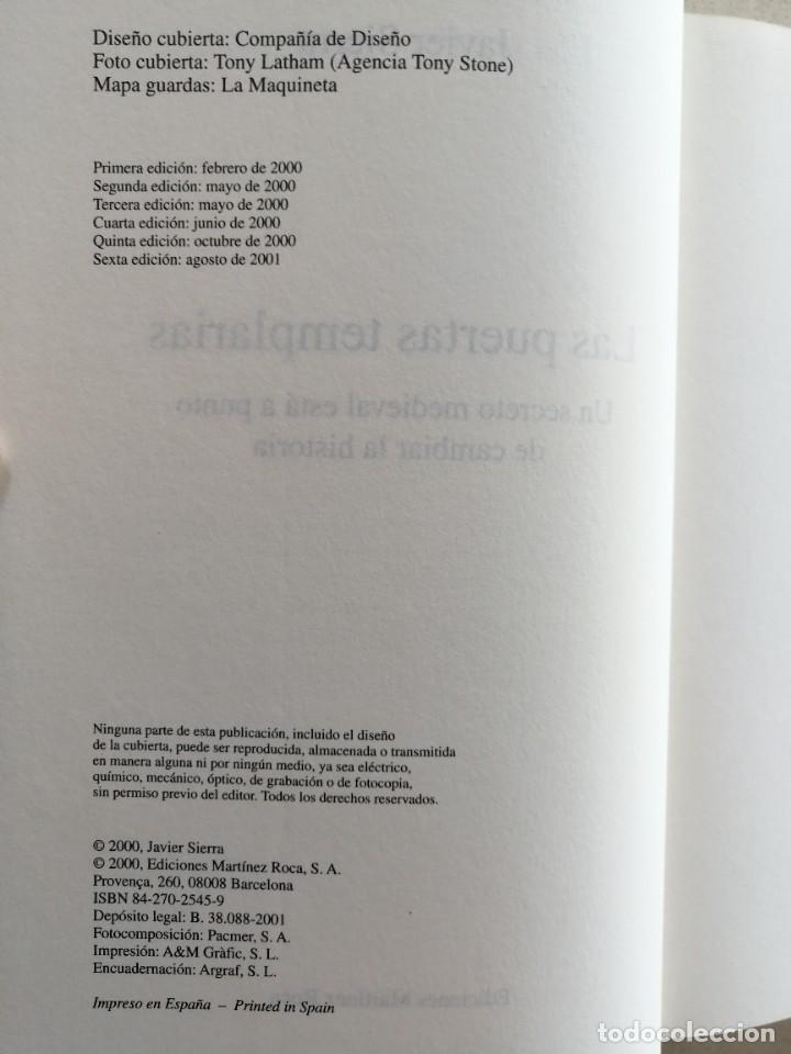 Libros de segunda mano: LAS PUERTAS TEMPLARIAS -JAVIER SIERRA - Foto 3