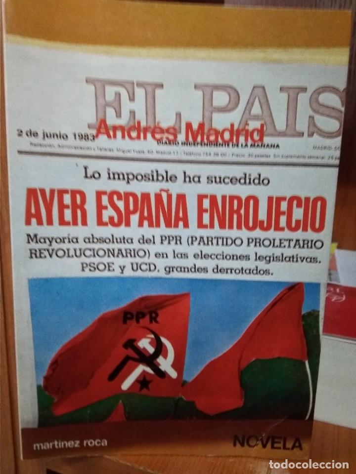 Libros de segunda mano: Ayer Espa&ntilde;a enrojeci&oacute;, Andr&eacute;s Madrid, ediciones Mart&iacute;nez Roca - Foto 1