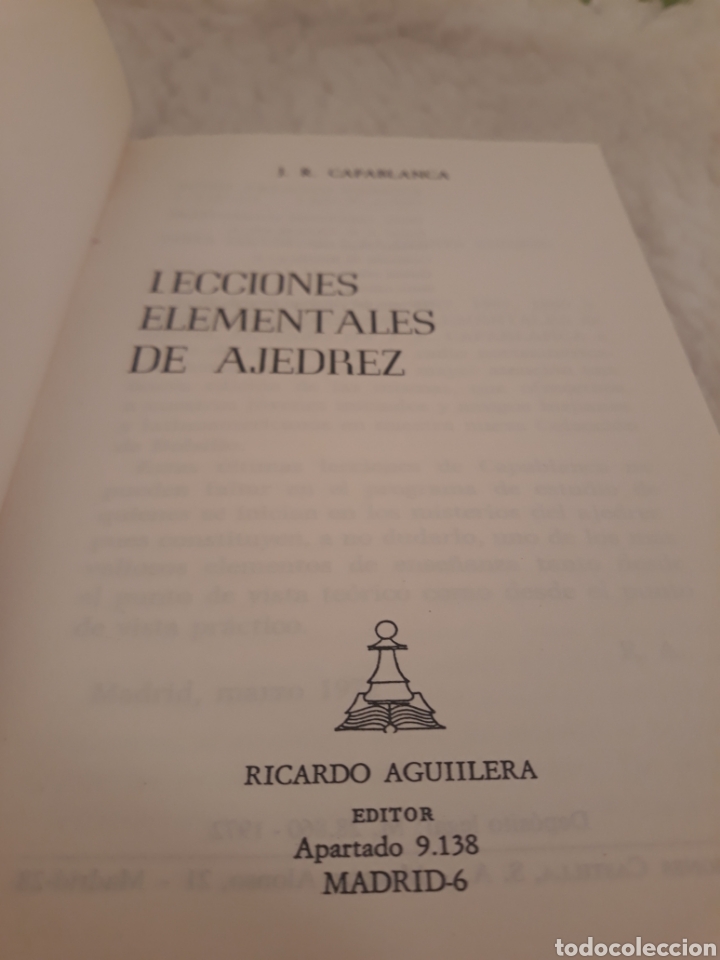 lecciones elementales de ajedrez libro capablan - Comprar Livros antigos de  Xadrez no todocoleccion