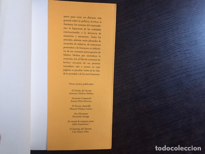 Libros de segunda mano: La huerta del Ed&eacute;n. Antonio Mu&ntilde;oz Molina - Foto 6