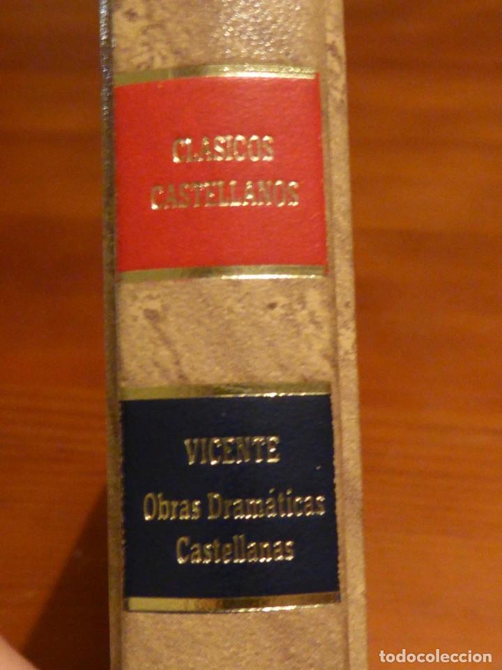 Libros de segunda mano: OBRAS DRAM&Aacute;TICAS CASTELLANAS. GIL VICENTE - Foto 1