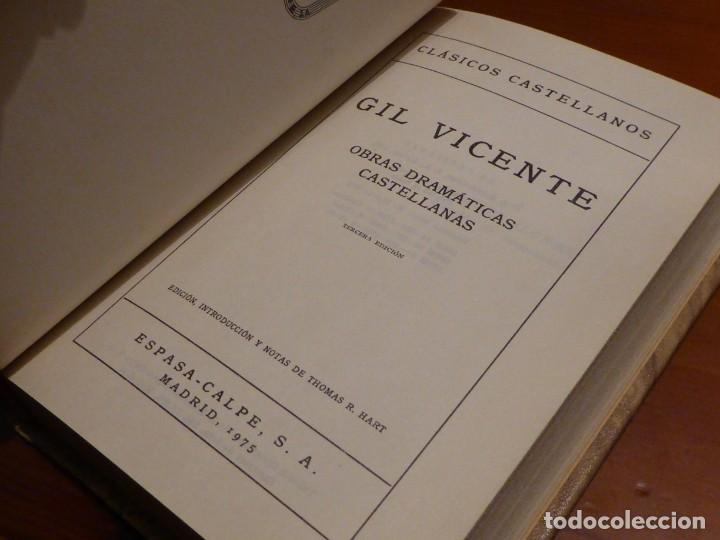 Libros de segunda mano: OBRAS DRAM&Aacute;TICAS CASTELLANAS. GIL VICENTE - Foto 3