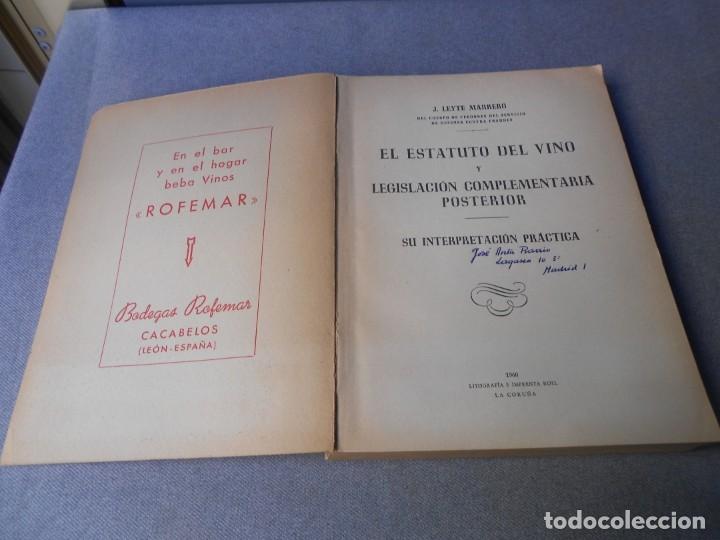 Libros de segunda mano: ESTATUTO DEL VINO - Foto 2