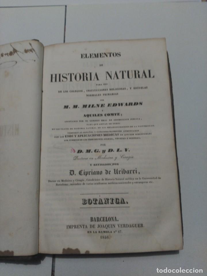 Libros de segunda mano: Elementos de Historia Natural - Foto 1