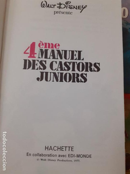 Libros de segunda mano: LIBRO MANUAL DE LOS JOVENES CASTORES EN FRANC&Eacute;S WALT DISNEY - Foto 2