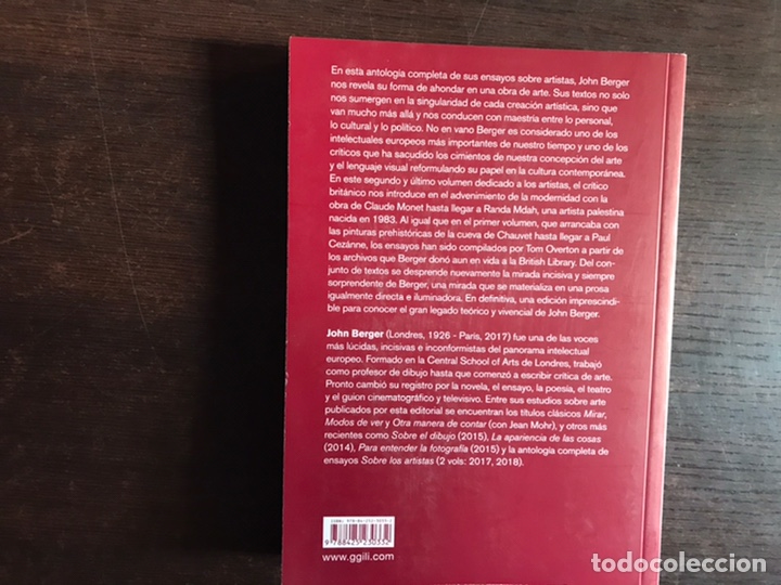Libros de segunda mano: John Berger. Sobre los artistas 2. - Foto 2