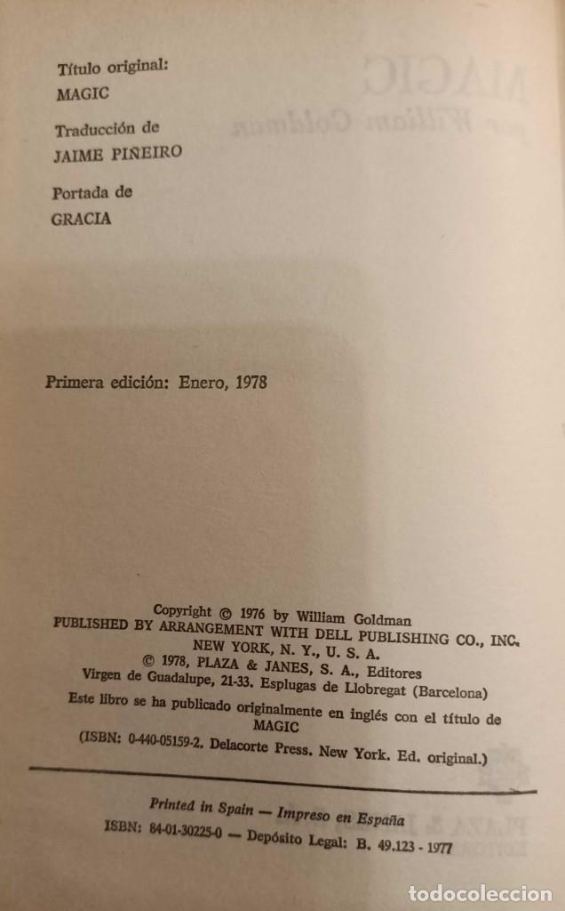 Libros de segunda mano: ❤️ Libro Magic, William Goldman, 1977 ❤️ - Foto 4