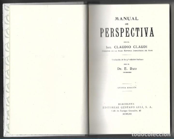 Libros de segunda mano: PERSPECTIVA, CLAUDI. EDITORIAL GUSTAVO GILI 1953 - Foto 4