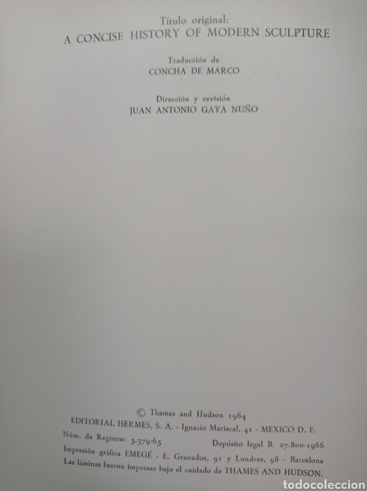 Libros de segunda mano: LA ESCULTURA MODERNA - HERBERT READ - HERMES - Foto 4