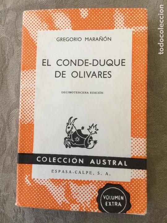 Libros de segunda mano: El Conde -Duque de Olivares. Gregorio Mara&ntilde;&oacute;n. - Foto 1