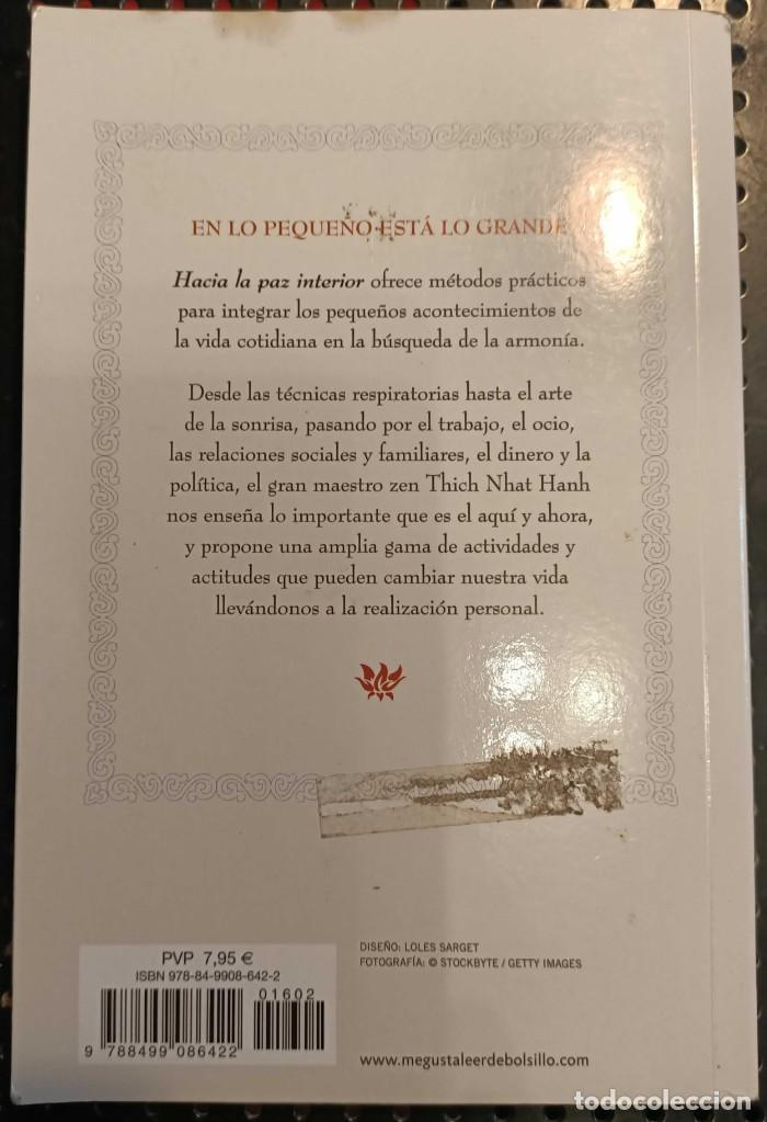 Libros de segunda mano: Libro: Hacia la Paz Interior - Thich Nhat Hanh (2012), MINDFULNESS - Foto 3