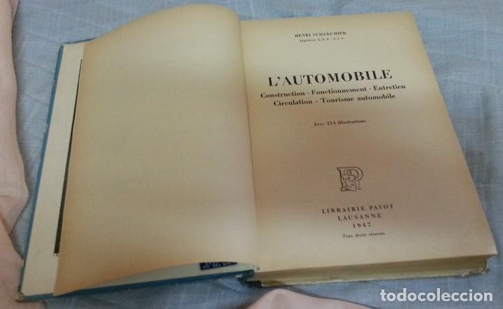 Libros de segunda mano: Libro antiguo. L&acute;AUTOMOBILE. A&ntilde;o 1947. Edici&oacute;n en Franc&eacute;s. - Foto 2