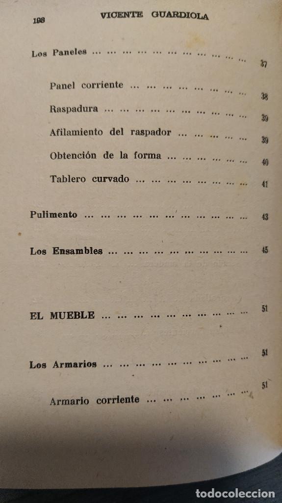 Libros de segunda mano: EL EBANISTA. VICENTE GUARDIOLA. - Foto 6