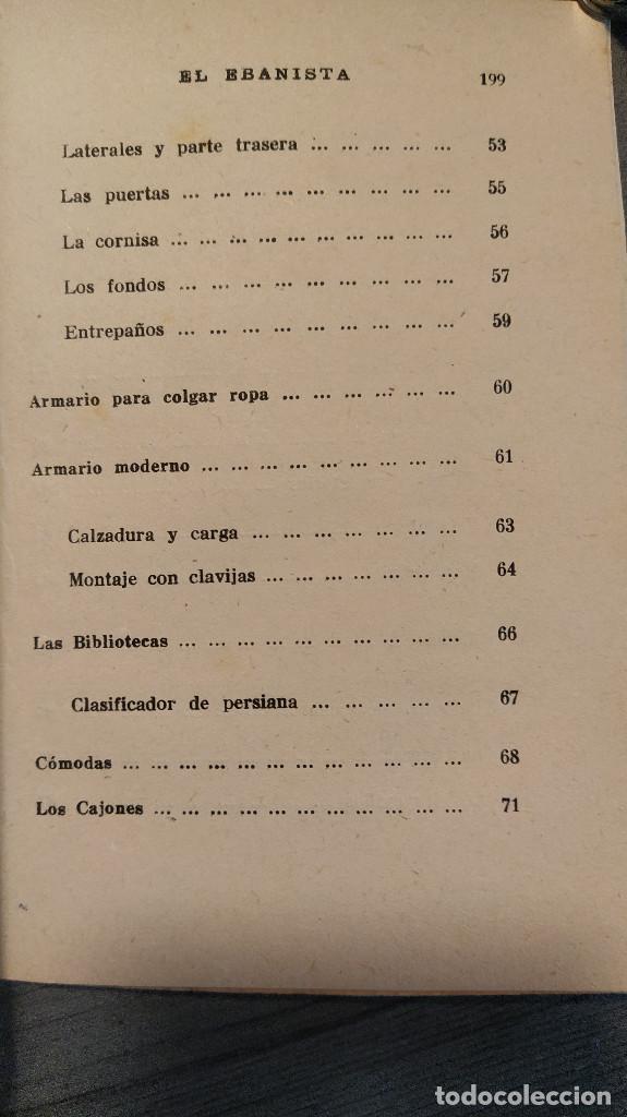 Libros de segunda mano: EL EBANISTA. VICENTE GUARDIOLA. - Foto 7