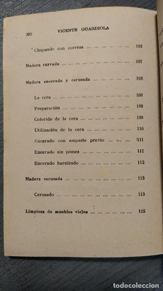 Libros de segunda mano: EL EBANISTA. VICENTE GUARDIOLA. - Foto 10