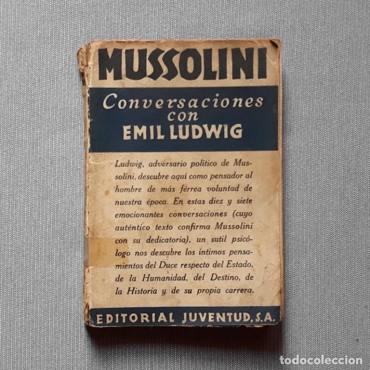 Libros de segunda mano: CONVERSACIONES CON MUSSOLINI - EMIL LUDWIG - Foto 1
