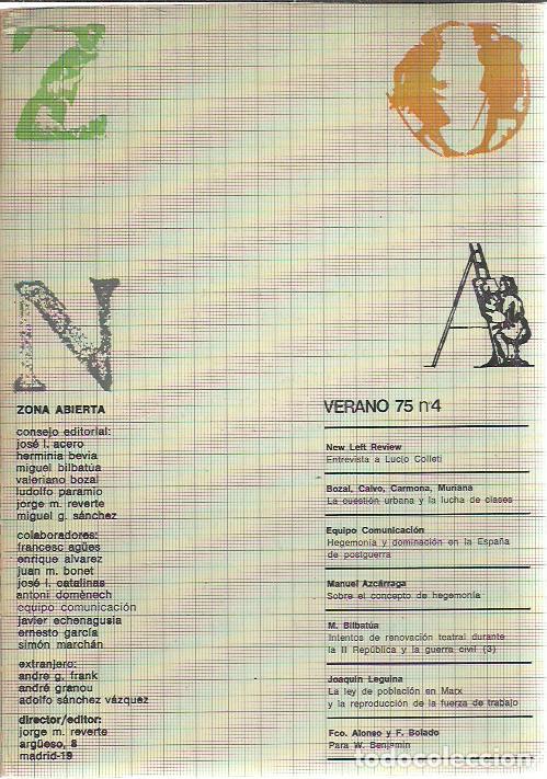 Libros de segunda mano: Zona Abierta.N~4.Verano 75. - Foto 1