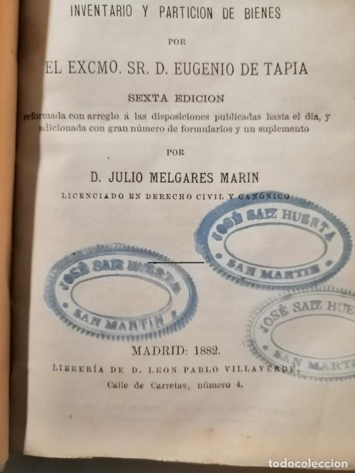 Libros de segunda mano: LIBRO TESTAMENTARIO, AB - INTESTATO A&Ntilde;O 1882 - Foto 6