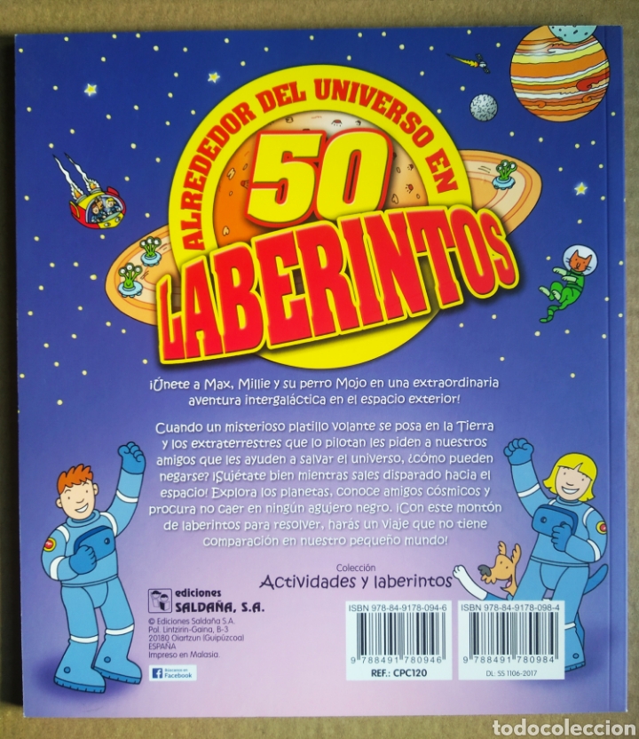 Libros de segunda mano: Alrededor del Universo en 50 Laberintos (Salda&ntilde;a, 2017). Sin usar. - Foto 2