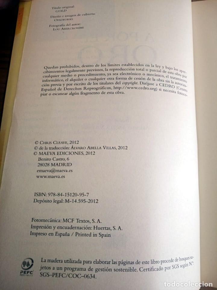 Libros de segunda mano: A POR EL ORO. CLEAVE CHRIS. MAEVA EDICIONES. 1 &ordf; ED. 2012 NUEVO. - Foto 5