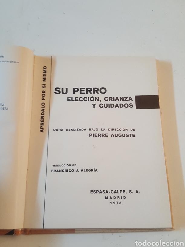 Libros de segunda mano: Su perro eleccion crianza y cuidados Espasa calpe 1973 - Foto 2