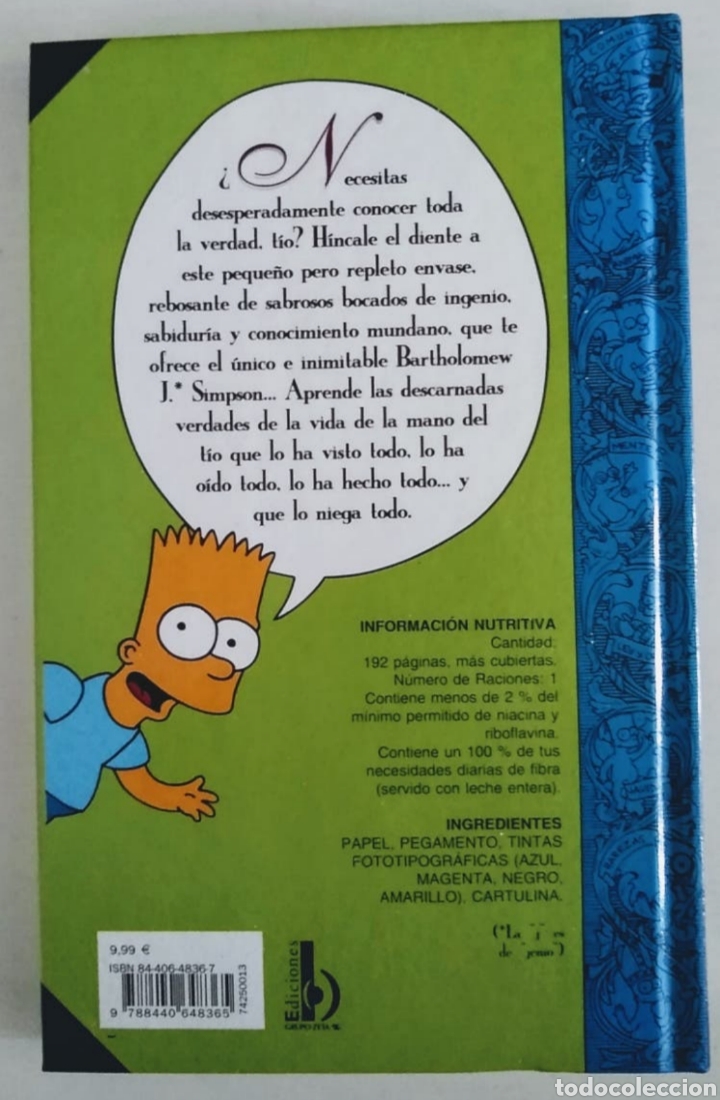 Libros de segunda mano: Gu&iacute;a para la vida, de Bart Simpson Matt Groening - Foto 2