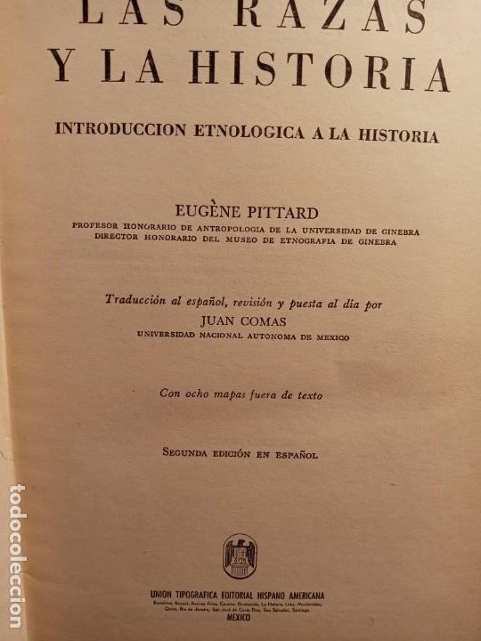 Libros de segunda mano: LAS RAZAS Y LA HISTORIA - E . PITTARD . - Foto 6