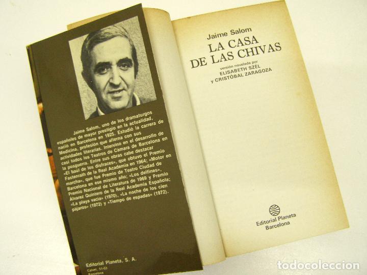 Libros de segunda mano: LA CASA DE LAS CHIVAS - JAIME SALOM - PLANETA, 1976 - Foto 2