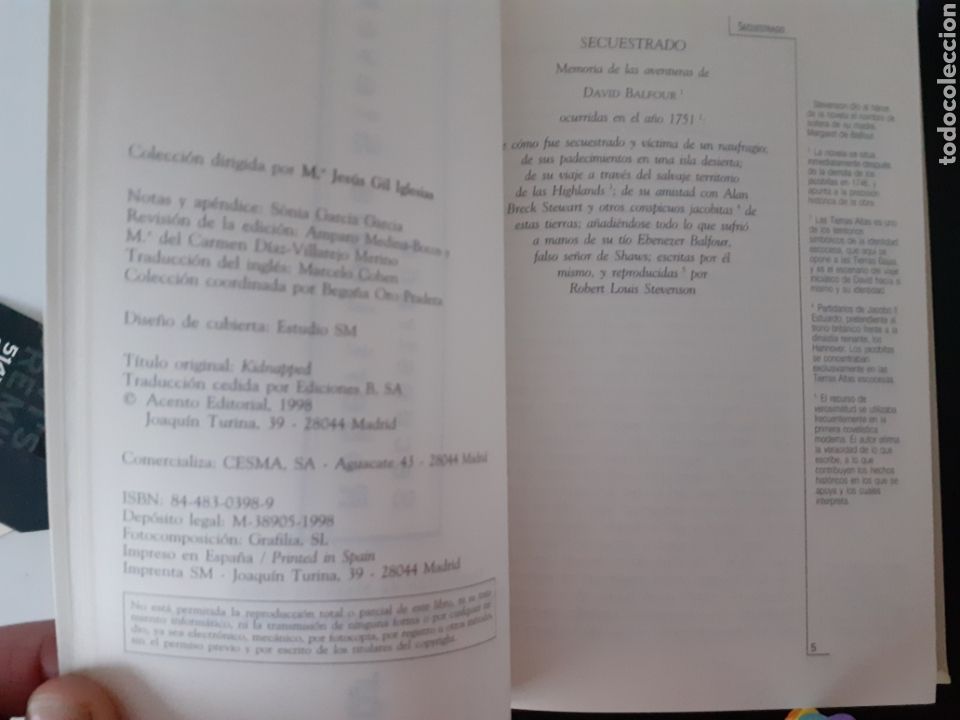 Libros de segunda mano: Secuestrado. Robert Louis Stevenson - Foto 2