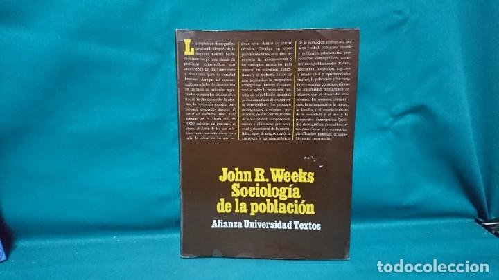 Libros de segunda mano: SOCIOLOG&Iacute;A DE LA POBLACI&Oacute;N, JOHN R. WEEKS - Foto 1