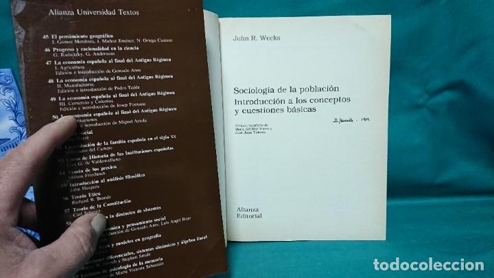 Libros de segunda mano: SOCIOLOG&Iacute;A DE LA POBLACI&Oacute;N, JOHN R. WEEKS - Foto 4