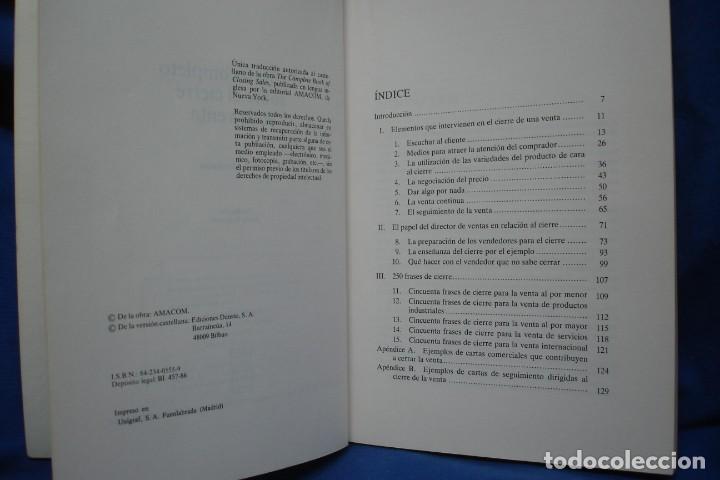 Libros de segunda mano: EL LIBRO COMPLETO SOBRE EL CIERRE EN LA VENTA -S. MASSIMINO -ED. DEUSTO 1986 - Foto 2