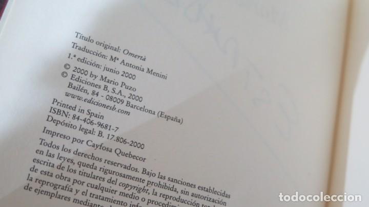 Libros de segunda mano: 2000.- OMERTA. PUZO - Foto 3