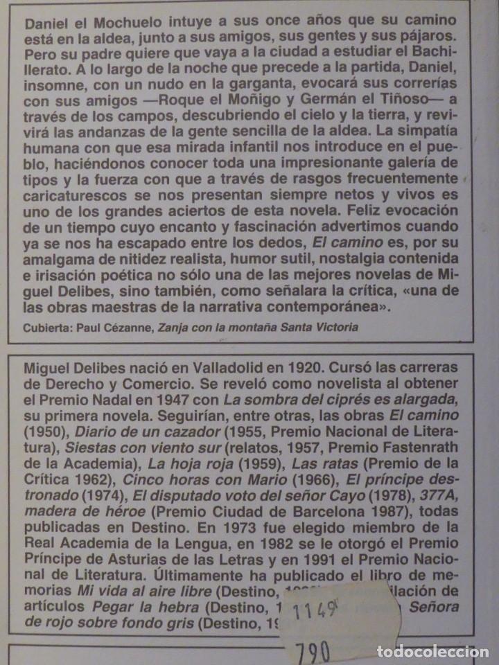 Libros de segunda mano: Miguel Delibes: El Camino - Foto 2