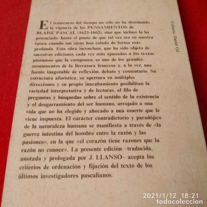 Libros de segunda mano: Pensamientos, de Pascal, edit. Alianza, 333 p&aacute;ginas en r&uacute;stica. - Foto 3