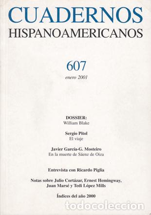 Libros de segunda mano: Cuadernos Hispanoamericanos N&ordm; 607. Dossier William Blake - Foto 1