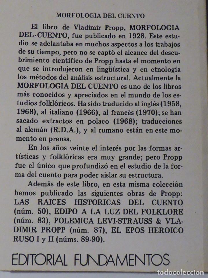 Libros de segunda mano: Morfolog&iacute;a del cuento. Vladimir Propp - Foto 2