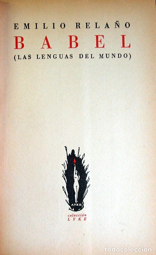 Libros de segunda mano: RELA&Ntilde;O, Emilio. Babel. Las lenguas del mundo. 1946. - Foto 2