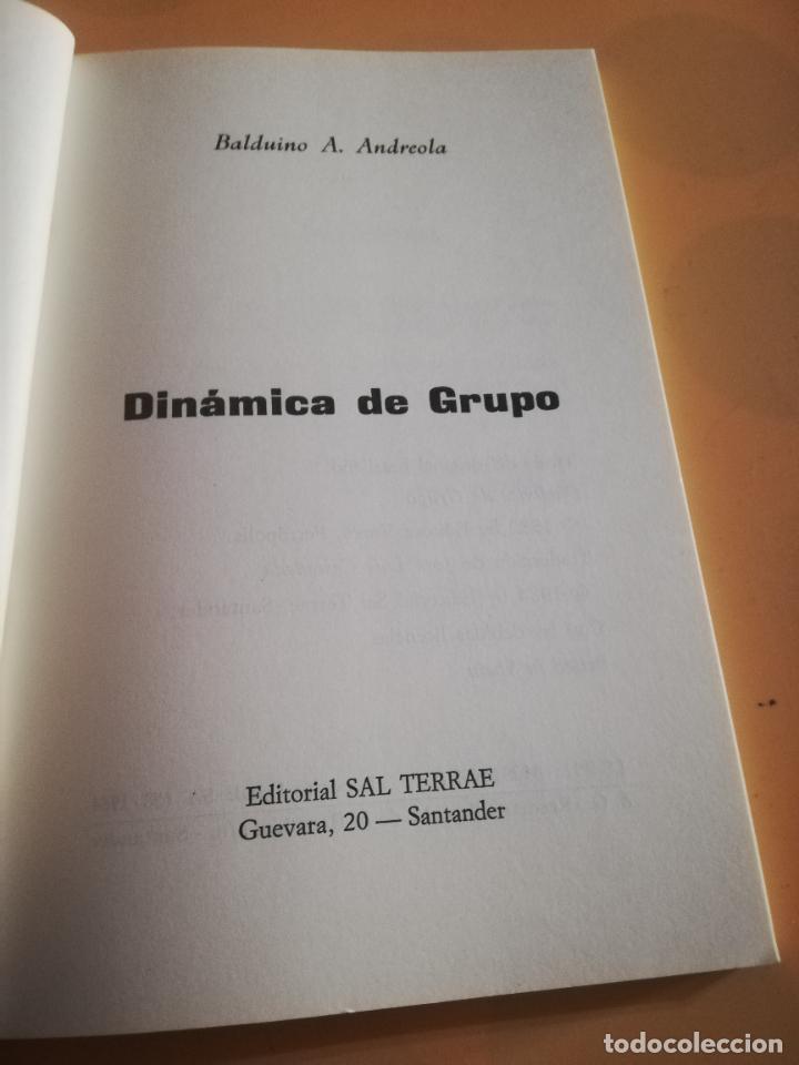 Libros de segunda mano: DINAMICA DE GRUPO. BALDUINO A. ANDREOLA. EDITORIAL SAL TERRAE. - Foto 2