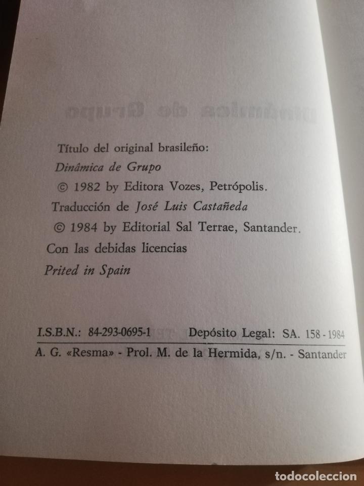 Libros de segunda mano: DINAMICA DE GRUPO. BALDUINO A. ANDREOLA. EDITORIAL SAL TERRAE. - Foto 3