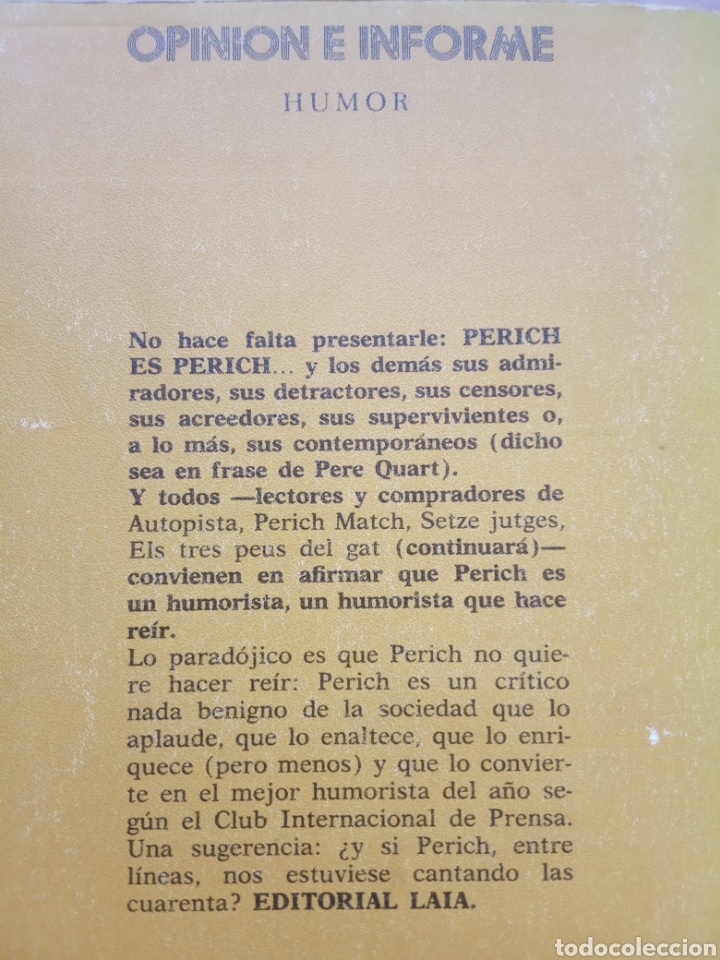 Libros de segunda mano: Nacional II Perich. Editorial Laia 1972 - Foto 3