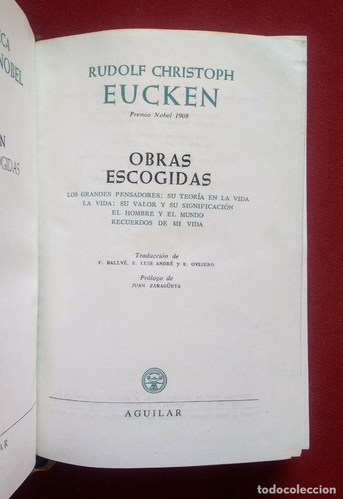 Libros de segunda mano: EUCKEN - LOS PREMIOS NOBEL - AGUILAR - Foto 2