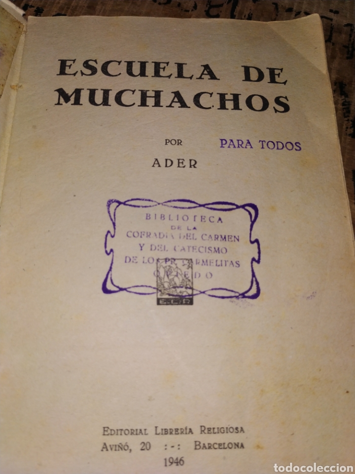 Libros de segunda mano: Libro escuela de muchachos - Foto 3
