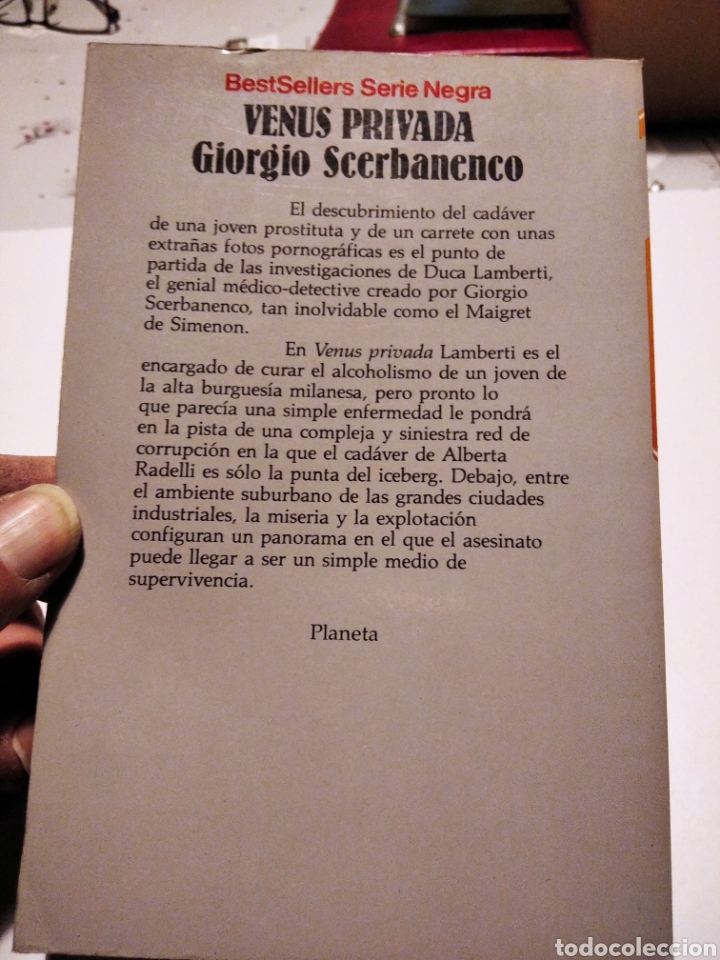Libros de segunda mano: Libro Venus Privada, G. Scerbanenco - Foto 5